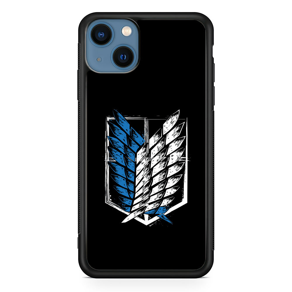 The Logo of the Survey Corps iPhone 13 Mini Case-Phone Case-Rubber Black (2D Case)-Altracase