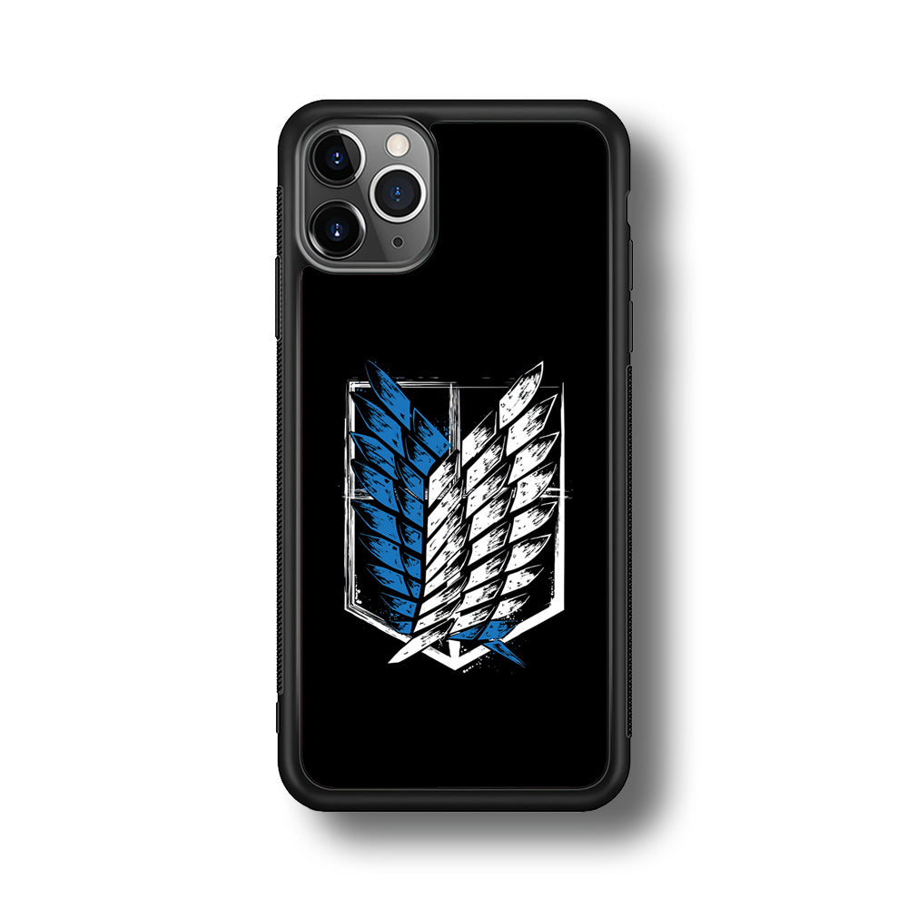 The Logo of the Survey Corps iPhone 11 Pro Max Case-Phone Case-Rubber Black (2D Case)-Altracase