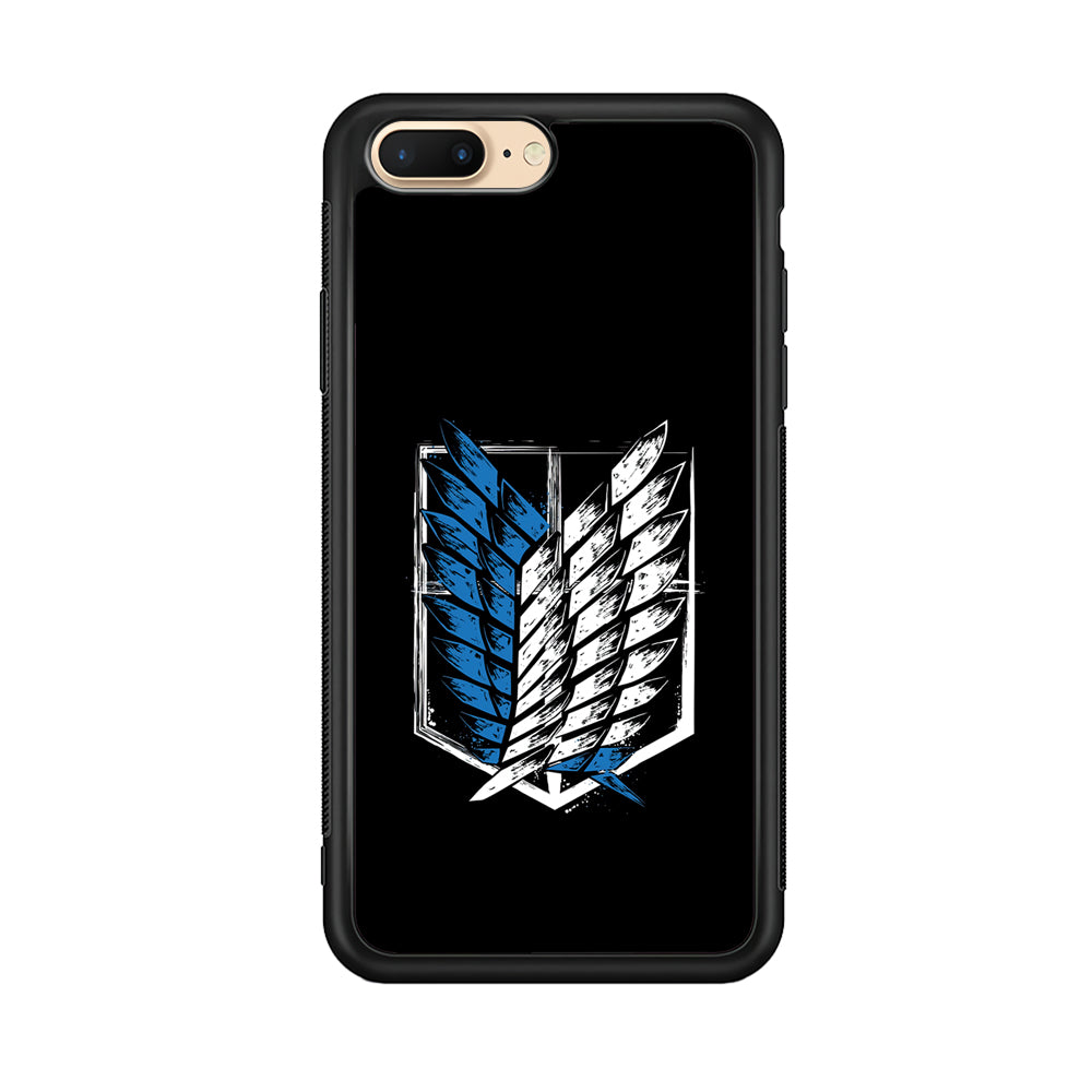 The Logo of the Survey Corps iPhone 8 Plus Case-Phone Case-Rubber Black (2D Case)-Altracase