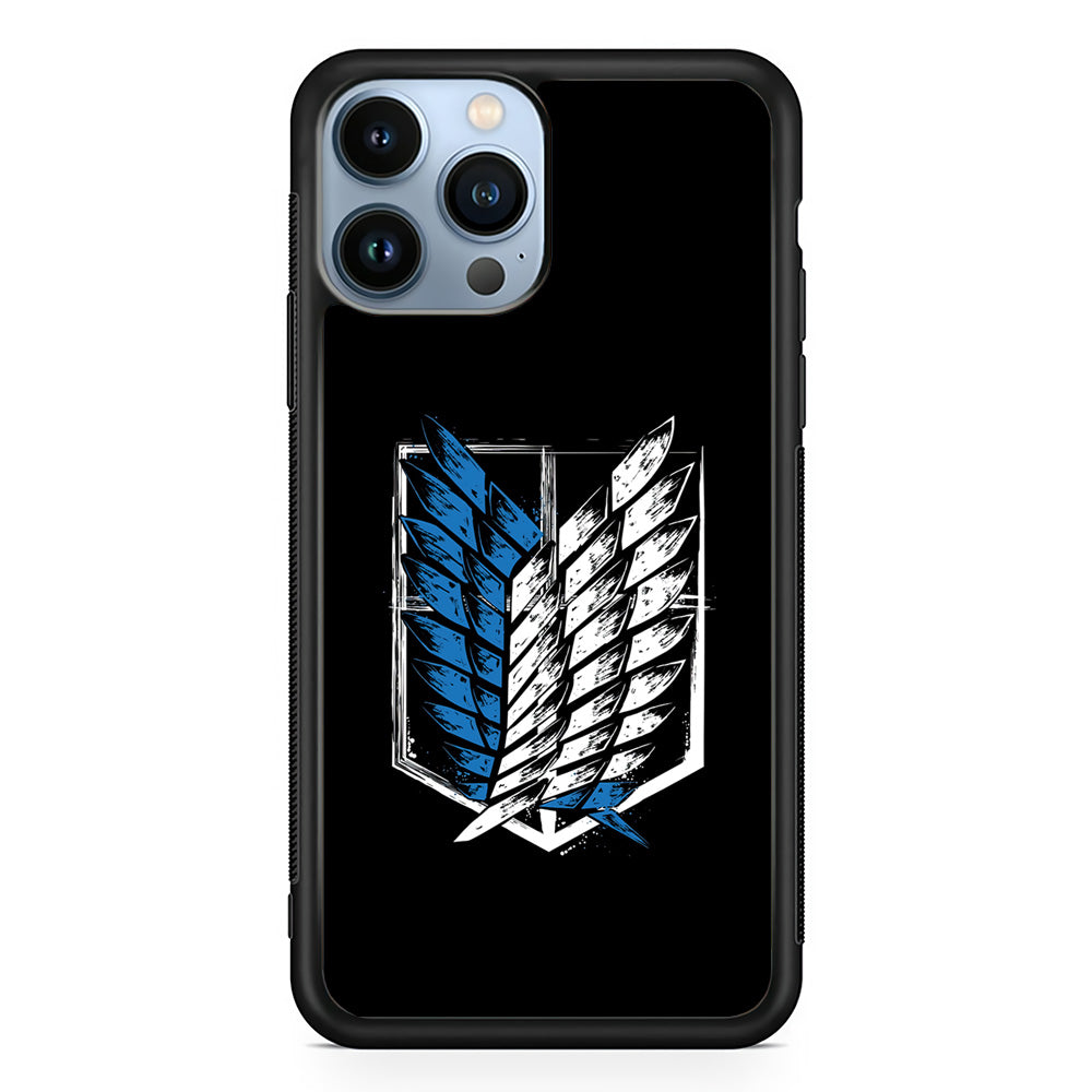 The Logo of the Survey Corps iPhone 15 Pro Max Case-Phone Case-Rubber Black (2D Case)-Altracase