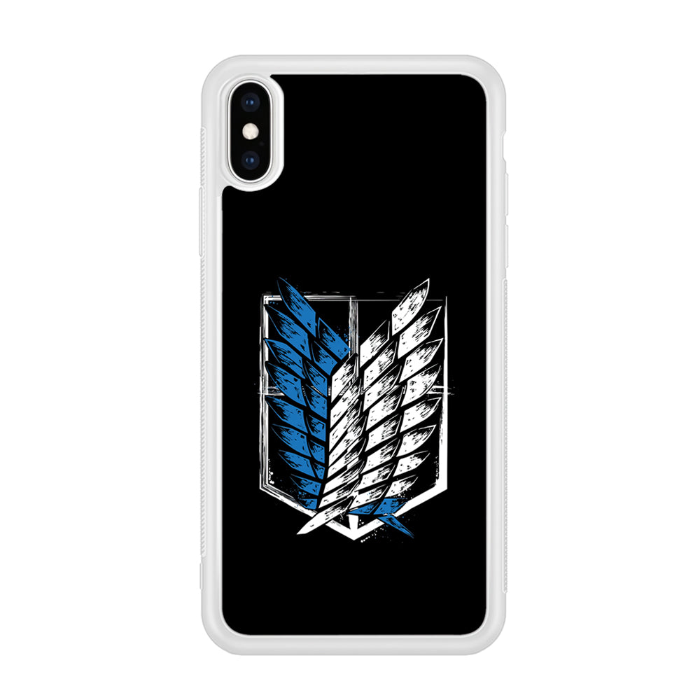 The Logo of the Survey Corps iPhone Xs Case-Phone Case-Rubber White (2D Case)-Altracase