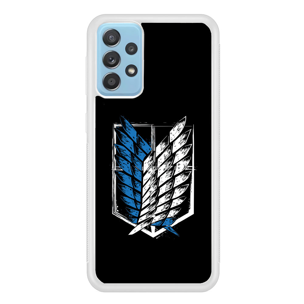 The Logo of the Survey Corps Samsung Galaxy A72 Case-Phone Case-Rubber White (2D Case)-Altracase
