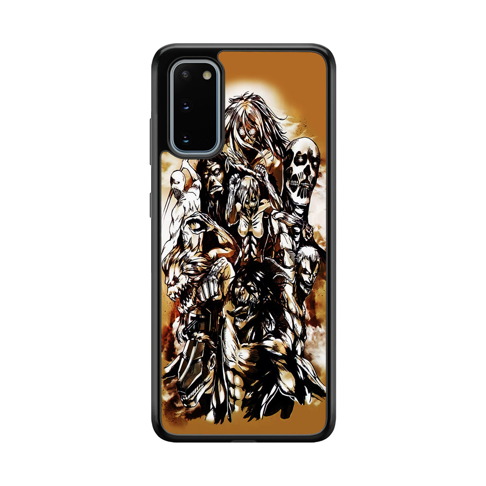 The Nine Titan Shingeki No Kyojin Samsung Galaxy S20 Case-Phone Case-Rubber Black (2D Case)-Altracase