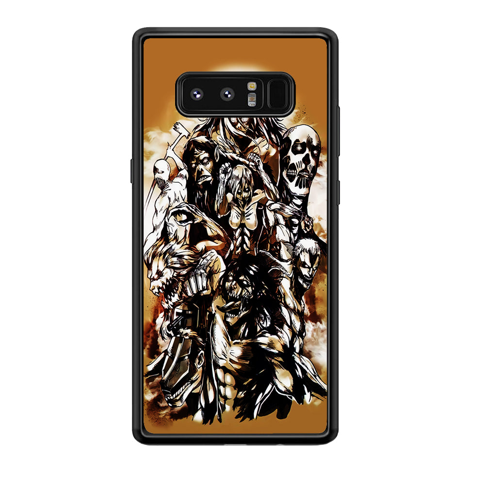 The Nine Titan Shingeki No Kyojin Samsung Galaxy Note 8 Case-Phone Case-Rubber Black (2D Case)-Altracase