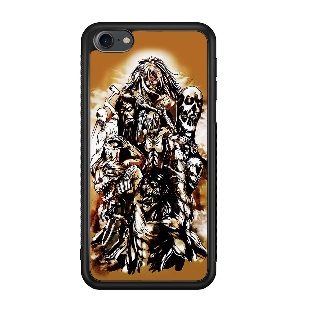 The Nine Titan Shingeki No Kyojin iPod Touch 6 Case-Phone Case-Rubber White (2D Case)-Altracase