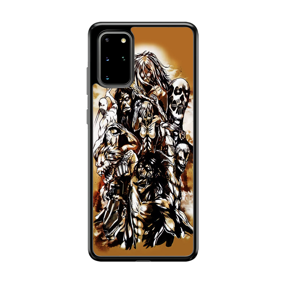 The Nine Titan Shingeki No Kyojin Samsung Galaxy S20 Plus Case-Phone Case-Rubber Black (2D Case)-Altracase