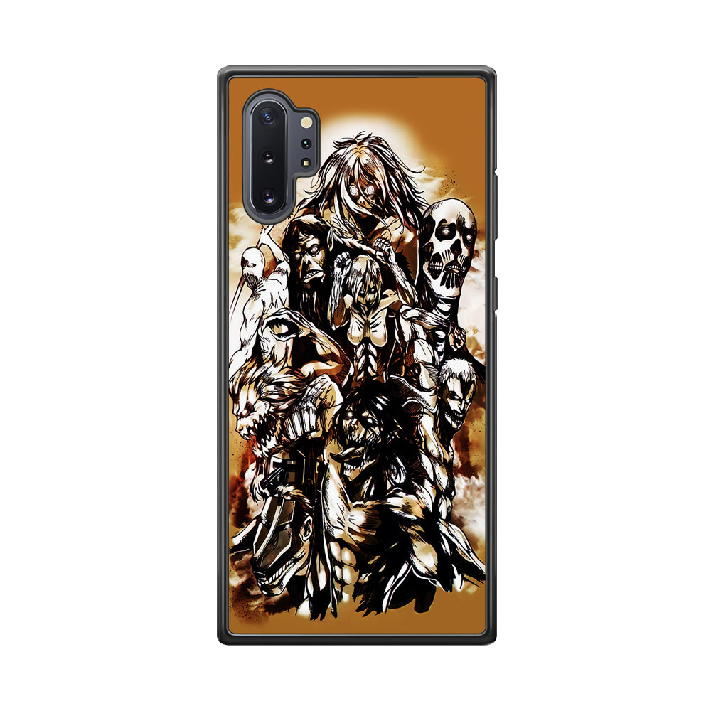 The Nine Titan Shingeki No Kyojin Samsung Galaxy Note 10 Plus Case-Phone Case-Rubber Black (2D Case)-Altracase
