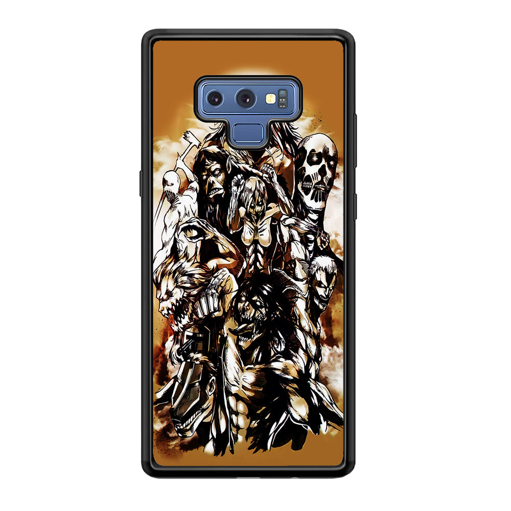 The Nine Titan Shingeki No Kyojin Samsung Galaxy Note 9 Case-Phone Case-Tempered Glass Case-Altracase