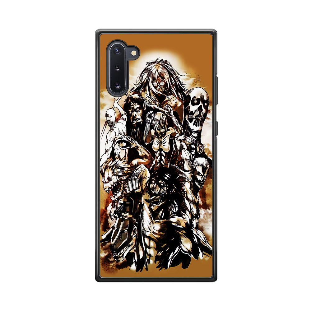 The Nine Titan Shingeki No Kyojin Samsung Galaxy Note 10 Case-Phone Case-Rubber Black (2D Case)-Altracase