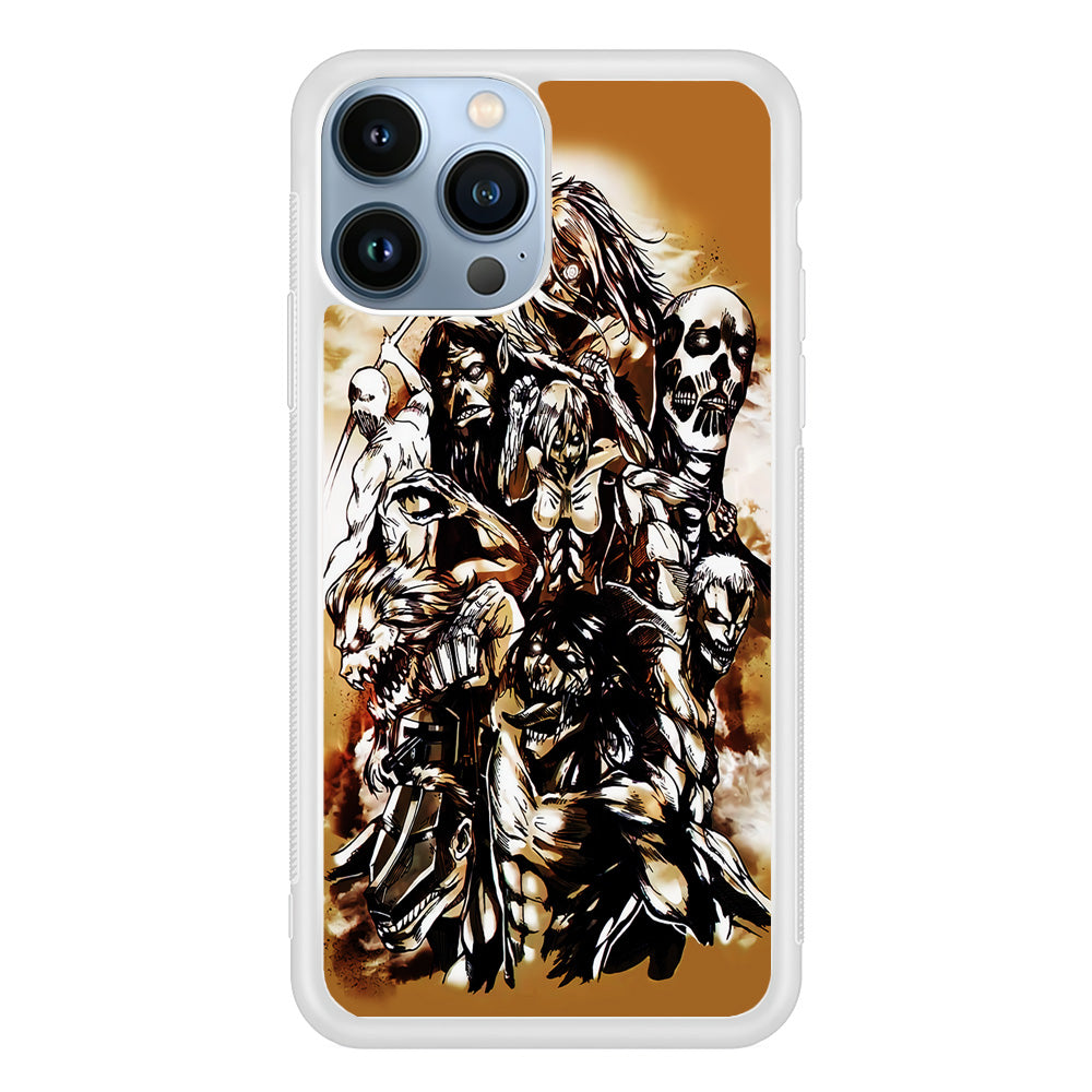 The Nine Titan Shingeki No Kyojin iPhone 15 Pro Max Case-Phone Case-Rubber White (2D Case)-Altracase