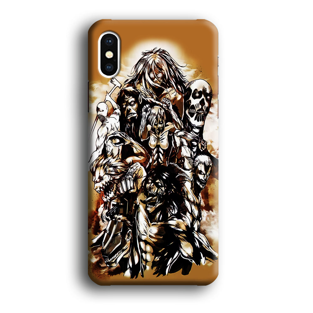 The Nine Titan Shingeki No Kyojin iPhone Xs Case-Phone Case-3D Case-Altracase