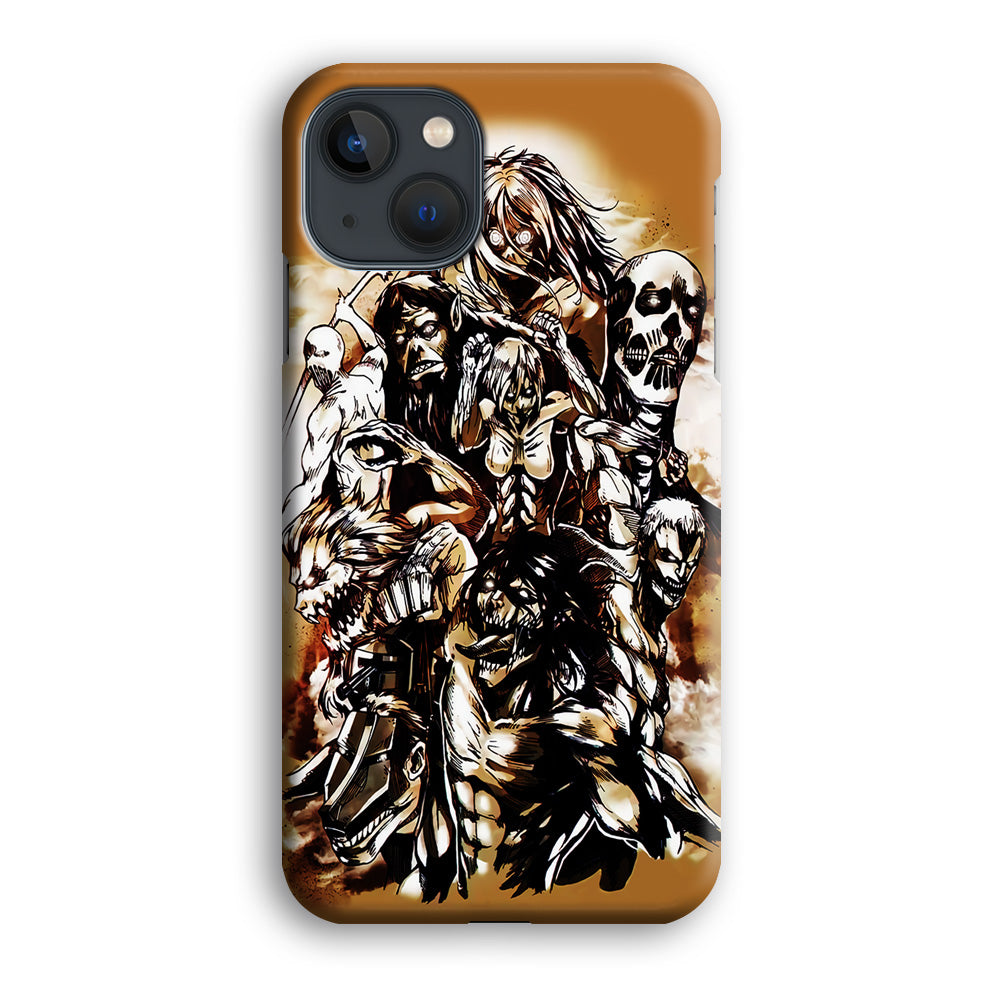 The Nine Titan Shingeki No Kyojin iPhone 13 Mini Case-Phone Case-3D Case-Altracase
