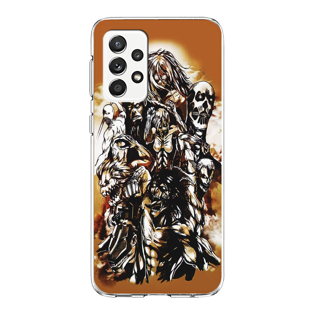 The Nine Titan Shingeki No Kyojin Samsung Galaxy A72 Case-Phone Case-Clear Soft Case-Altracase