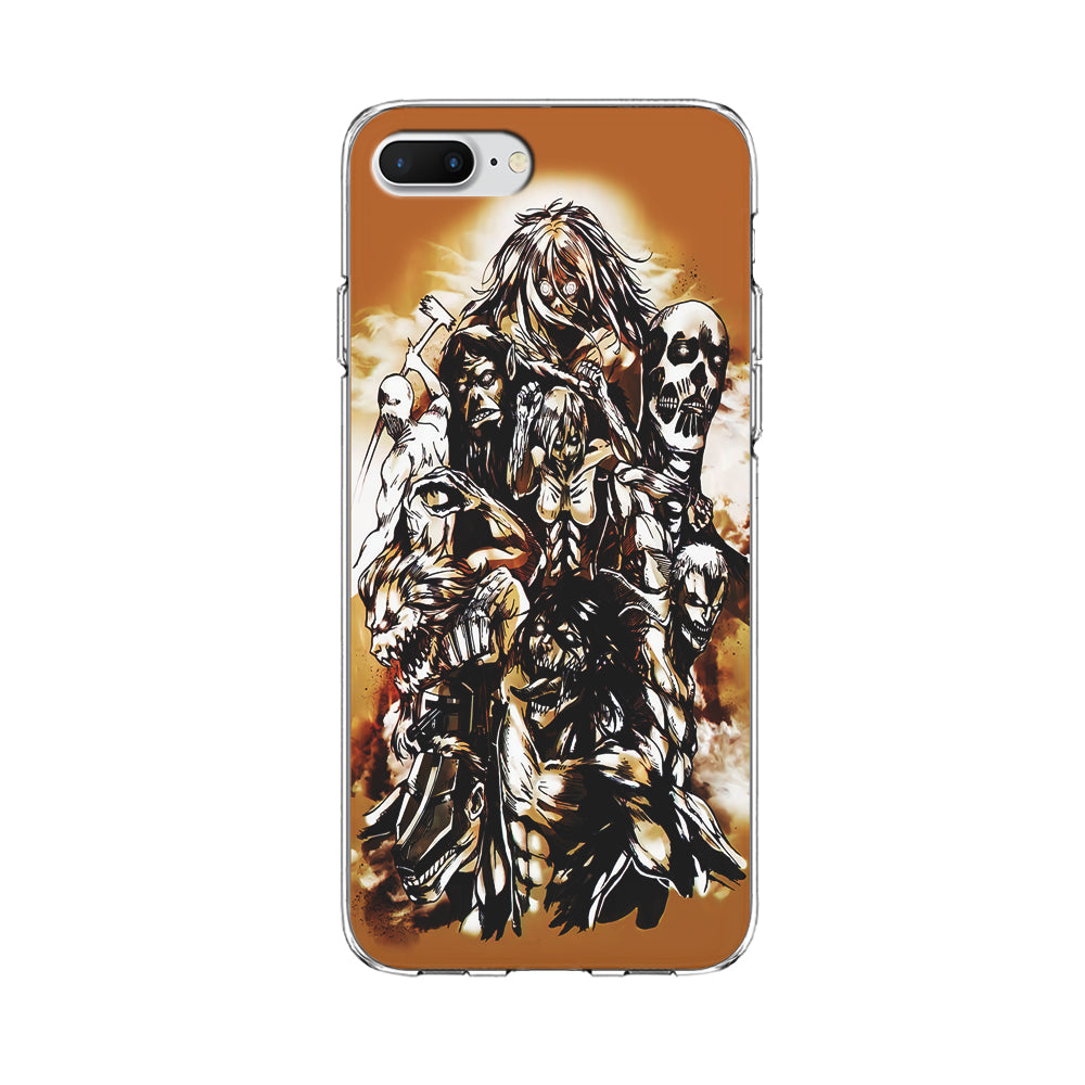 The Nine Titan Shingeki No Kyojin iPhone 8 Plus Case-Phone Case-Clear Soft Case-Altracase