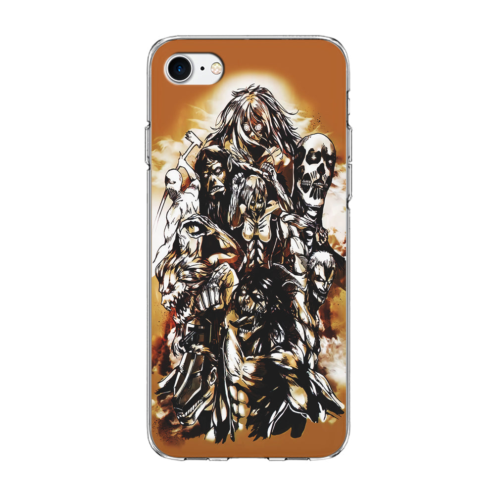 The Nine Titan Shingeki No Kyojin iPhone 8 Case-Phone Case-Clear Soft Case-Altracase