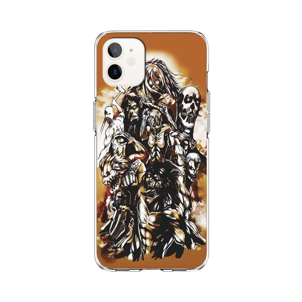 The Nine Titan Shingeki No Kyojin iPhone 12 Mini Case-Phone Case-Clear Soft Case-Altracase