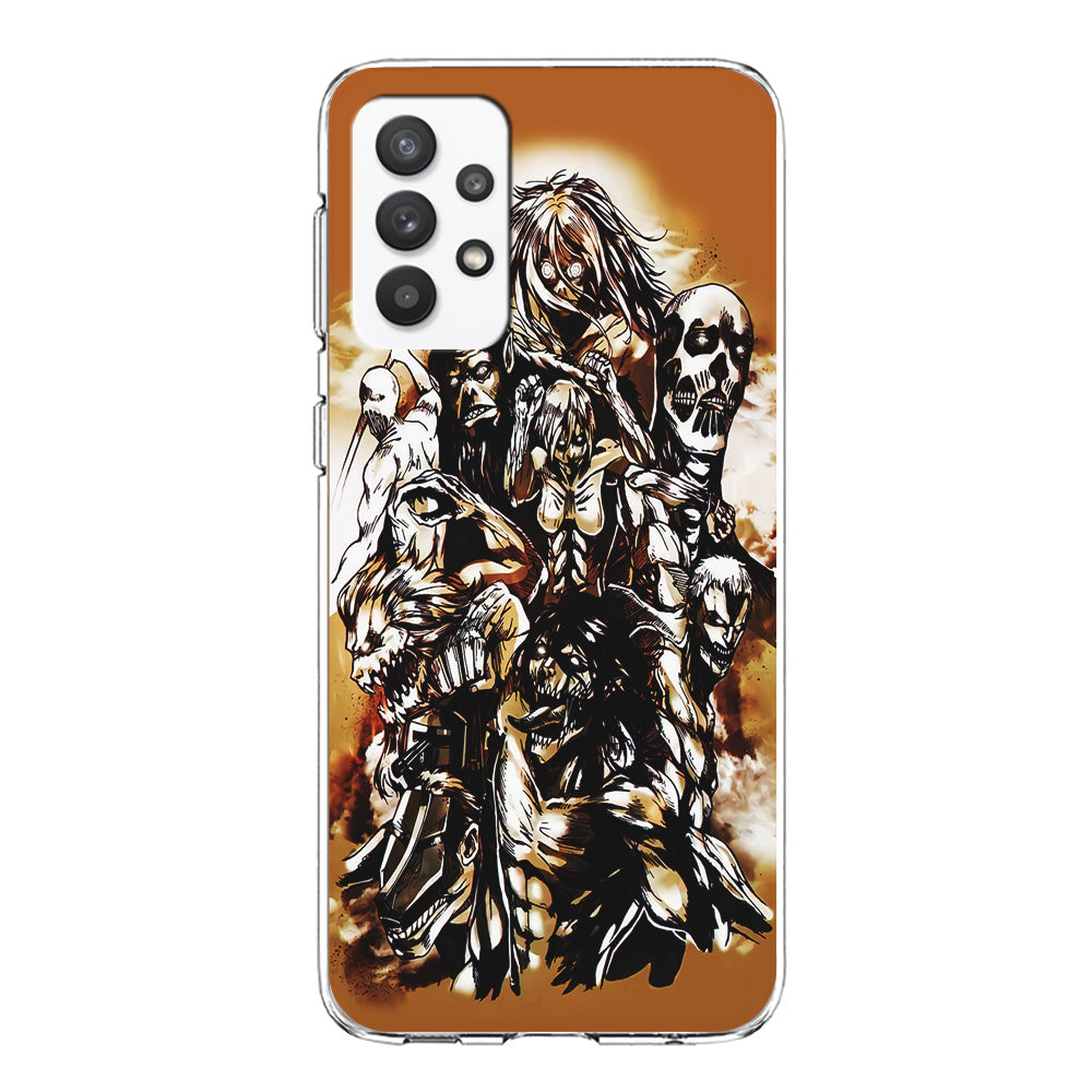 The Nine Titan Shingeki No Kyojin Samsung Galaxy A32 Case-Phone Case-Clear Soft Case-Altracase