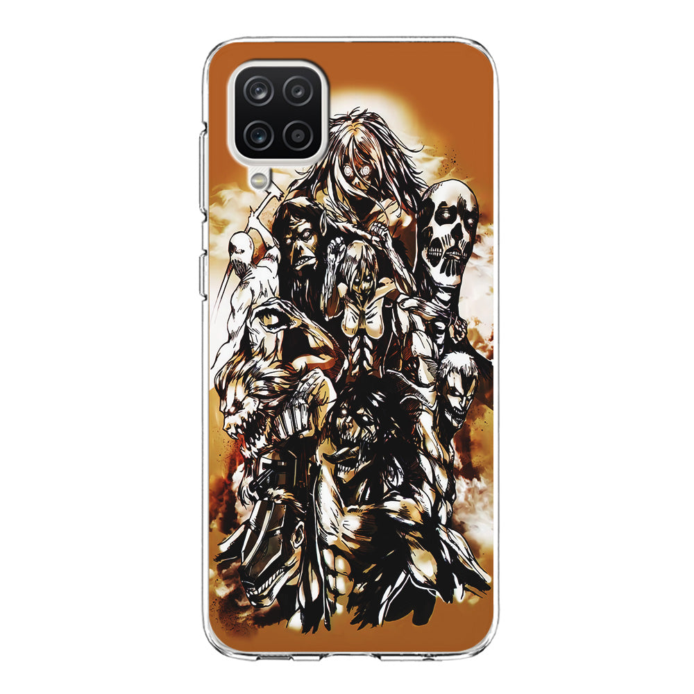 The Nine Titan Shingeki No Kyojin Samsung Galaxy A12 Case-Phone Case-Clear Soft Case-Altracase