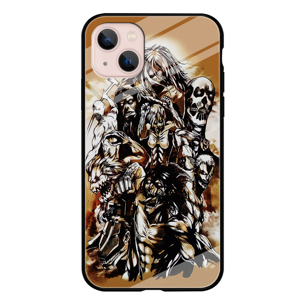 The Nine Titan Shingeki No Kyojin iPhone 13 Mini Case-Phone Case-Tempered Glass Case-Altracase
