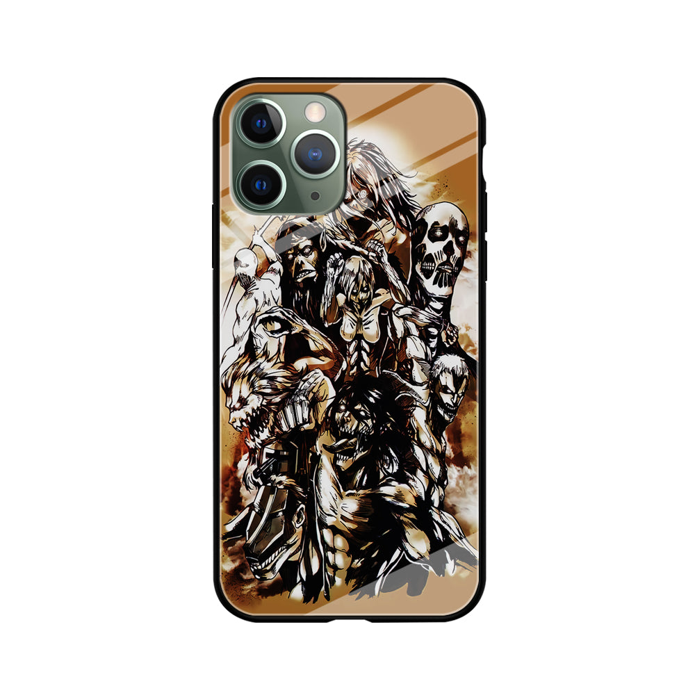 The Nine Titan Shingeki No Kyojin iPhone 11 Pro Max Case-Phone Case-Tempered Glass Case-Altracase
