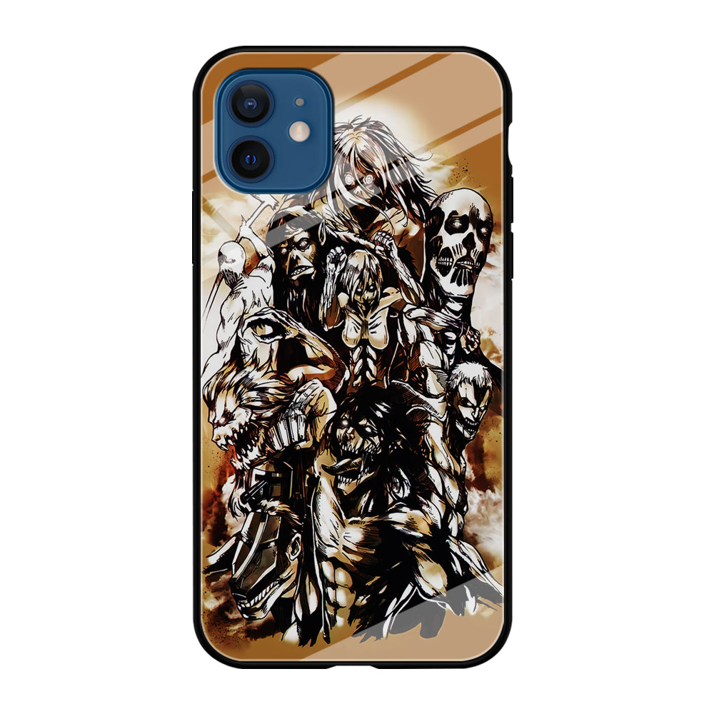 The Nine Titan Shingeki No Kyojin iPhone 12 Case-Phone Case-Tempered Glass Case-Altracase