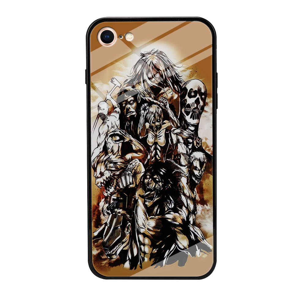 The Nine Titan Shingeki No Kyojin iPhone SE 2020 Case-Phone Case-Tempered Glass Case-Altracase