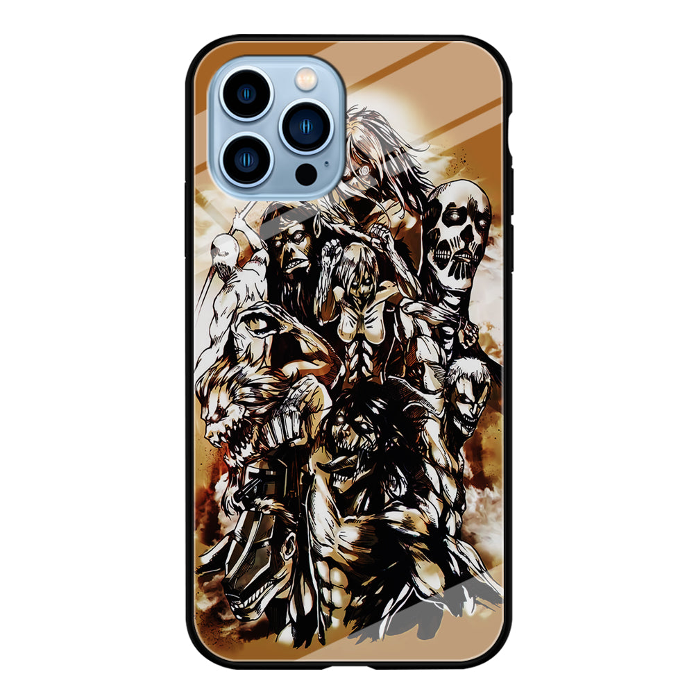 The Nine Titan Shingeki No Kyojin iPhone 15 Pro Max Case-Phone Case-Tempered Glass Case-Altracase