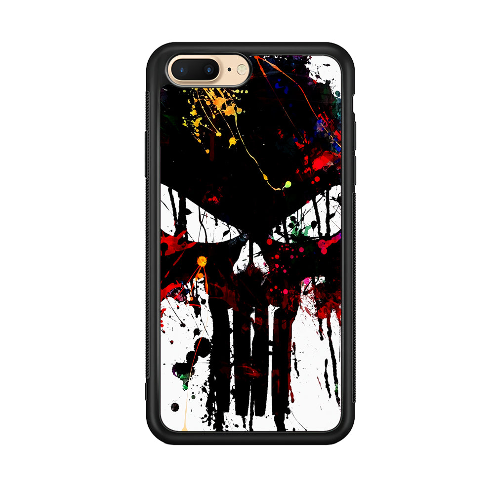 The Punisher Abstract Painting iPhone 8 Plus Case-Phone Case-Rubber Black (2D Case)-Altracase