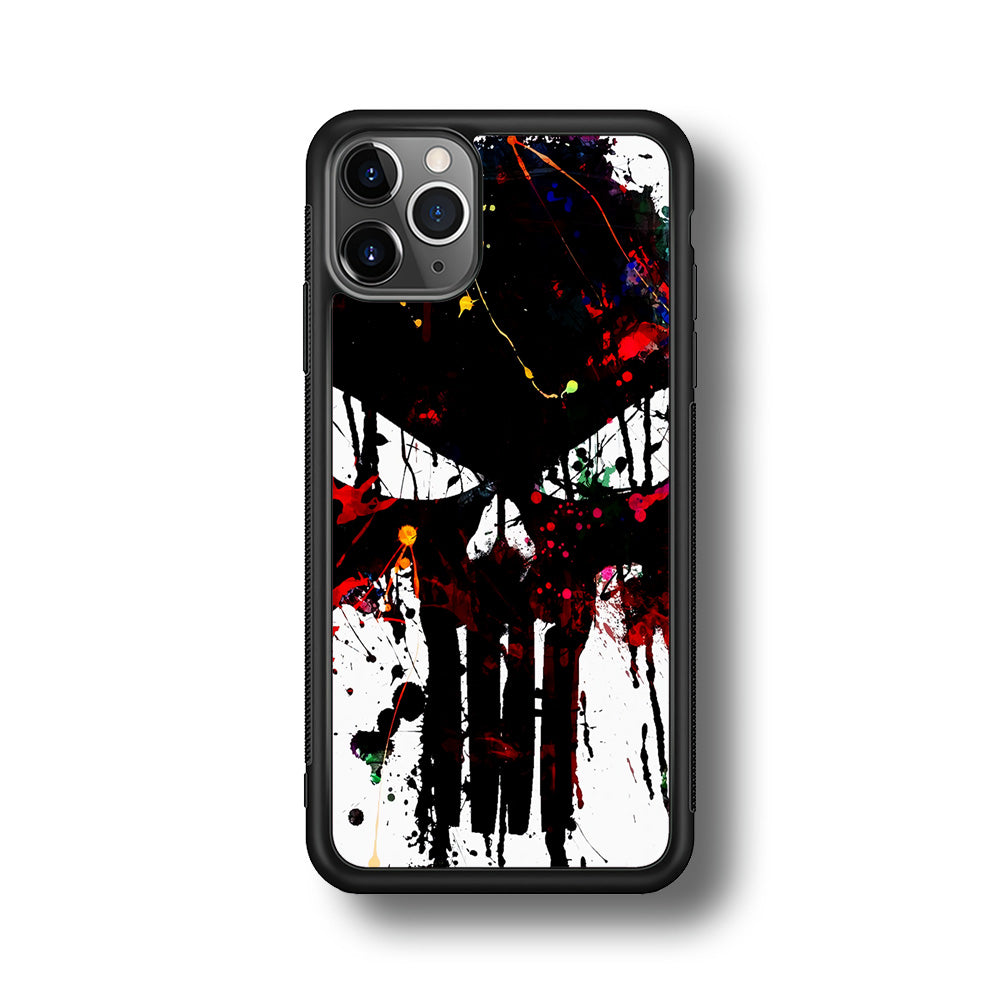 The Punisher Abstract Painting iPhone 11 Pro Max Case-Phone Case-Rubber Black (2D Case)-Altracase