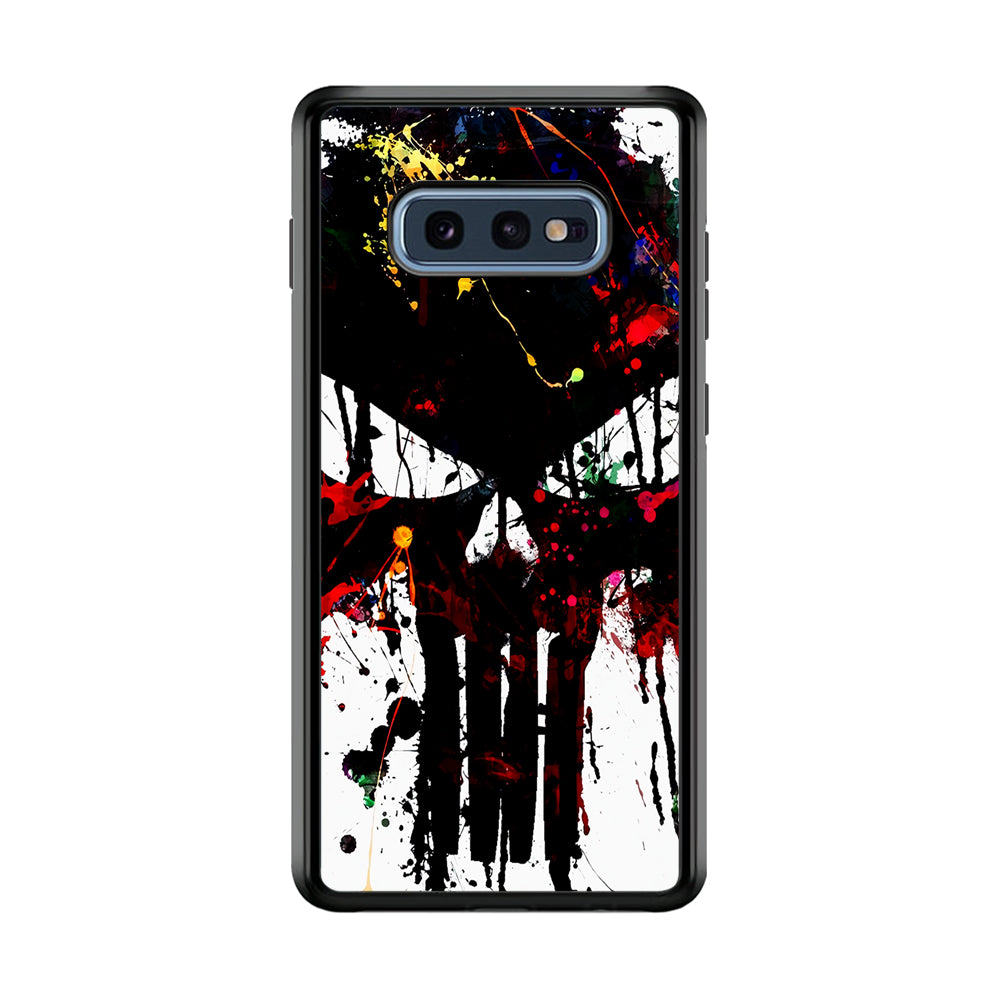 The Punisher Abstract Painting Samsung Galaxy S10E Case-Phone Case-Rubber Black (2D Case)-Altracase