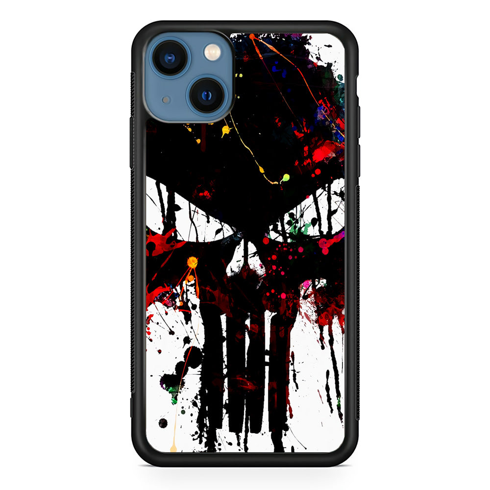 The Punisher Abstract Painting iPhone 13 Case-Phone Case-Rubber Black (2D Case)-Altracase