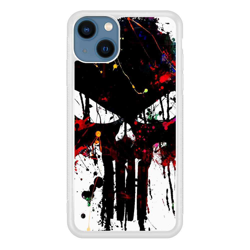 The Punisher Abstract Painting iPhone 13 Case-Phone Case-Rubber White (2D Case)-Altracase