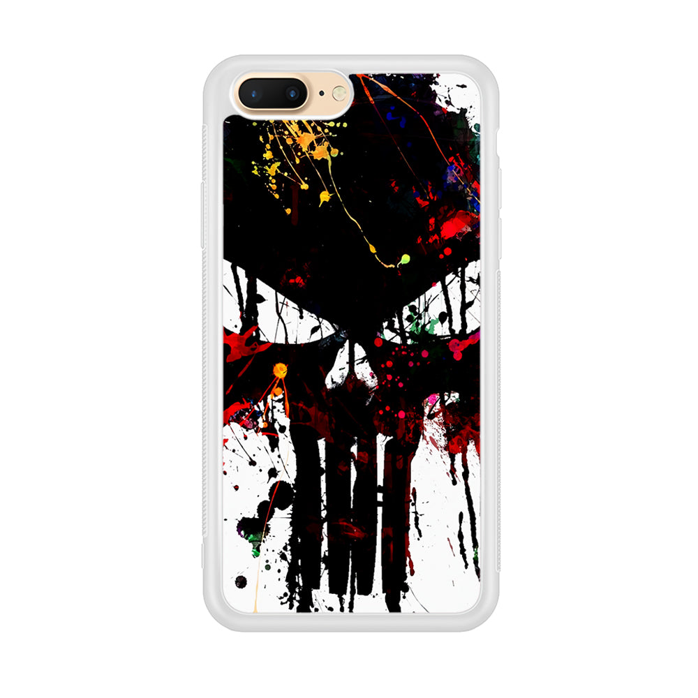 The Punisher Abstract Painting iPhone 8 Plus Case-Phone Case-Rubber White (2D Case)-Altracase