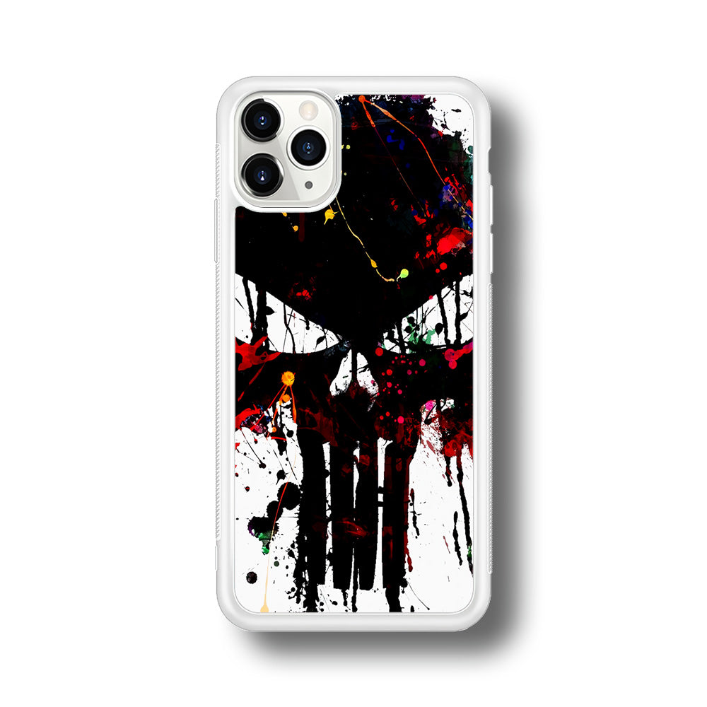 The Punisher Abstract Painting iPhone 11 Pro Max Case-Phone Case-Rubber White (2D Case)-Altracase