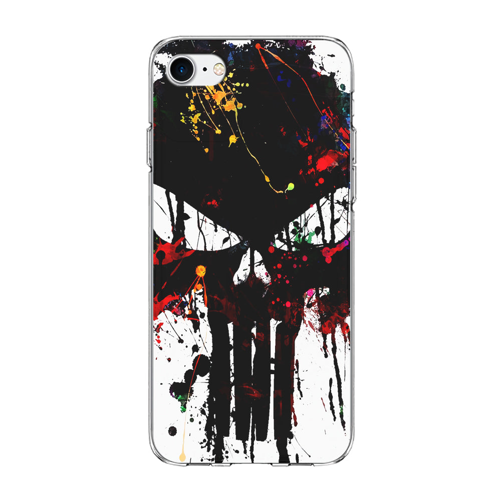 The Punisher Abstract Painting iPhone SE 3 2022 Case-Phone Case-Clear Soft Case-Altracase