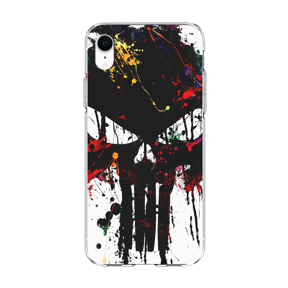 The Punisher Abstract Painting iPhone XR Case-Phone Case-Clear Soft Case-Altracase