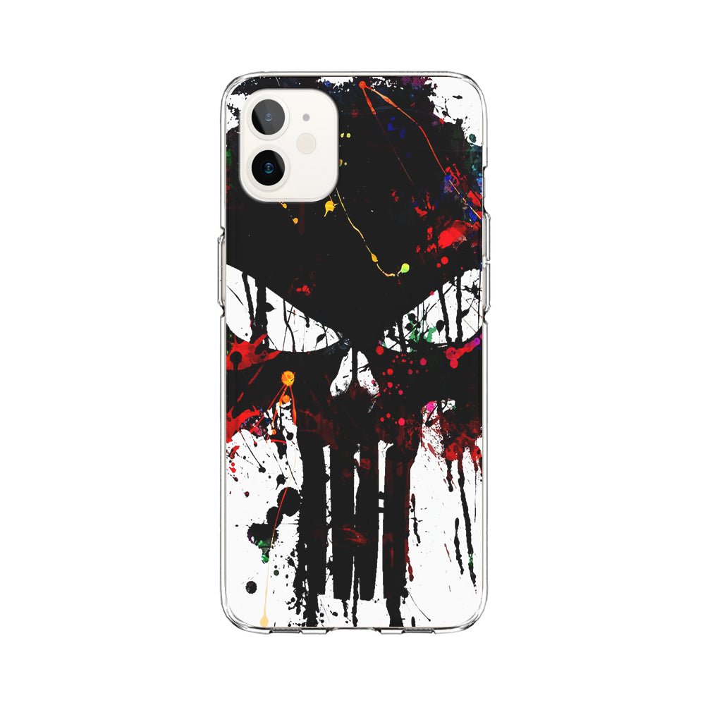 The Punisher Abstract Painting iPhone 12 Mini Case-Phone Case-Clear Soft Case-Altracase