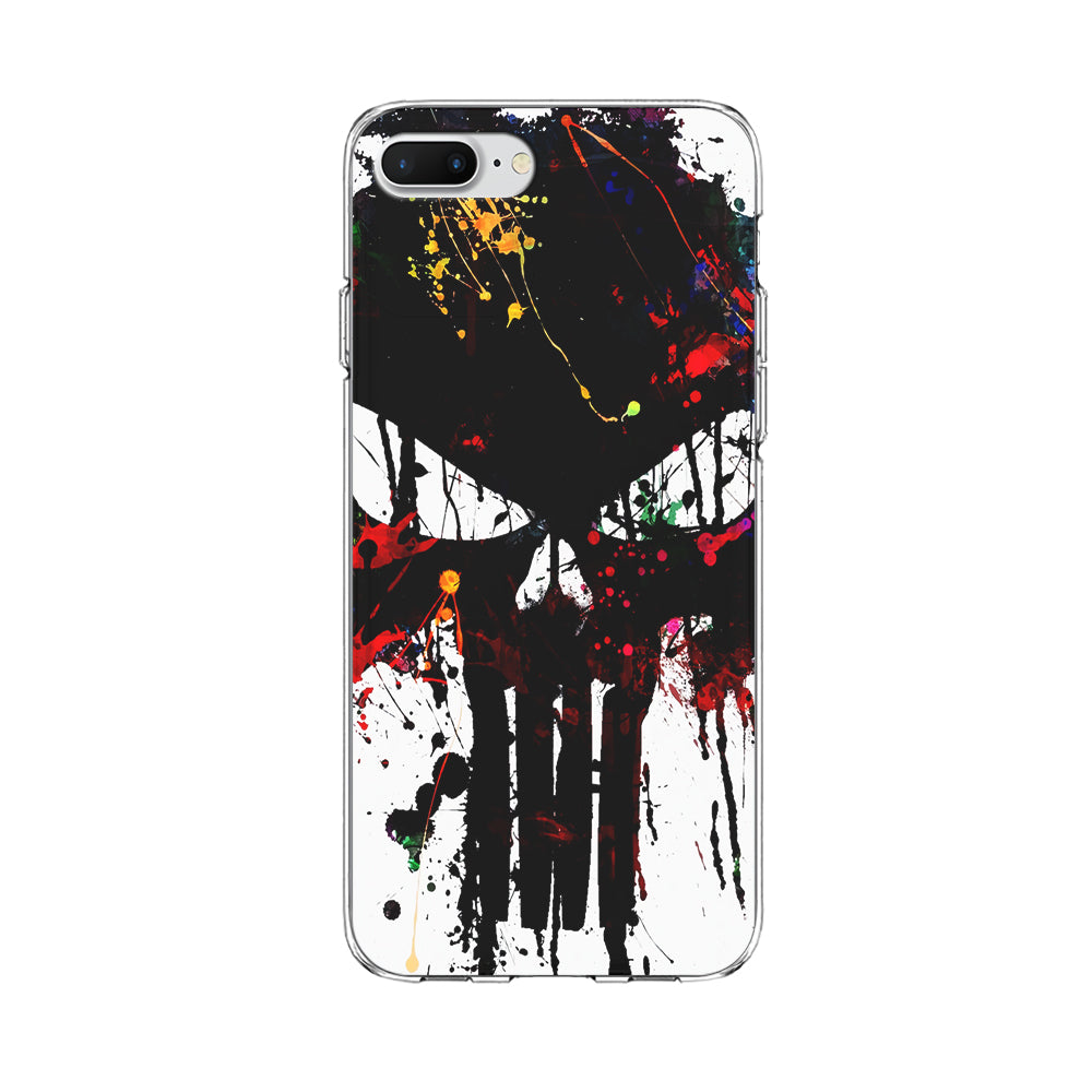 The Punisher Abstract Painting iPhone 8 Plus Case-Phone Case-Clear Soft Case-Altracase