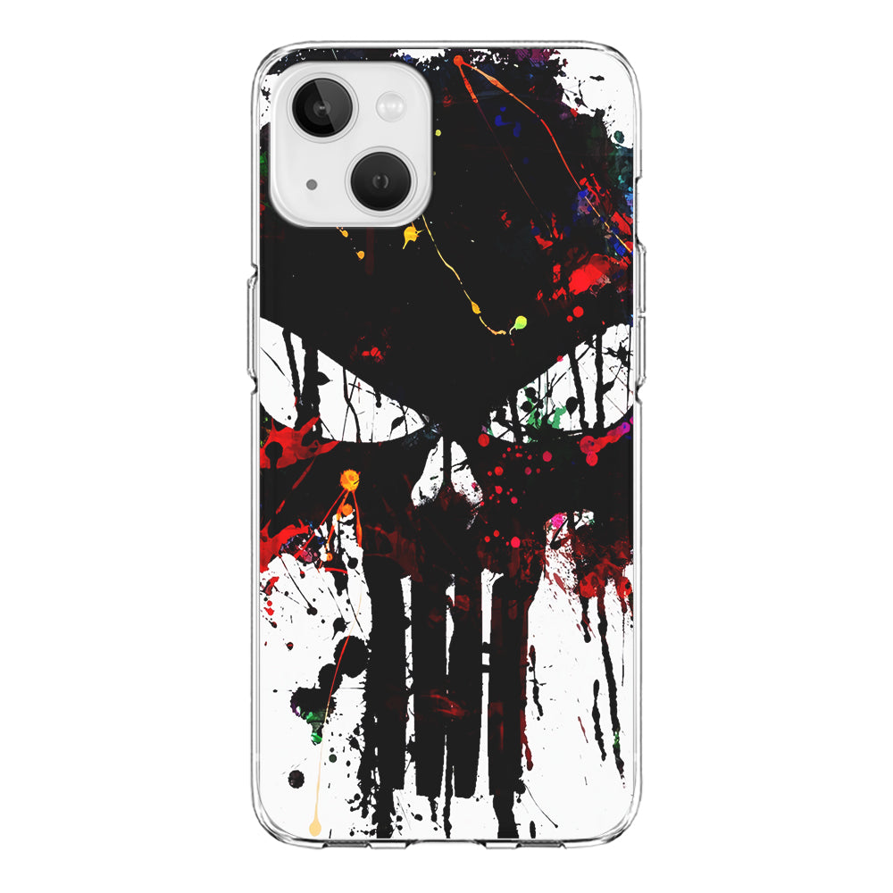 The Punisher Abstract Painting iPhone 13 Case-Phone Case-Clear Soft Case-Altracase