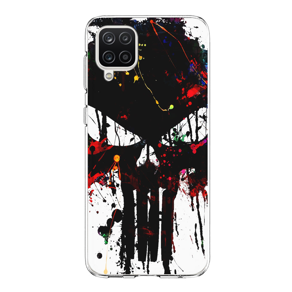 The Punisher Abstract Painting Samsung Galaxy A12 Case-Phone Case-Clear Soft Case-Altracase