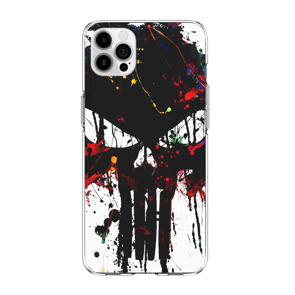 The Punisher Abstract Painting iPhone 13 Pro Max Case-Phone Case-Clear Soft Case-Altracase