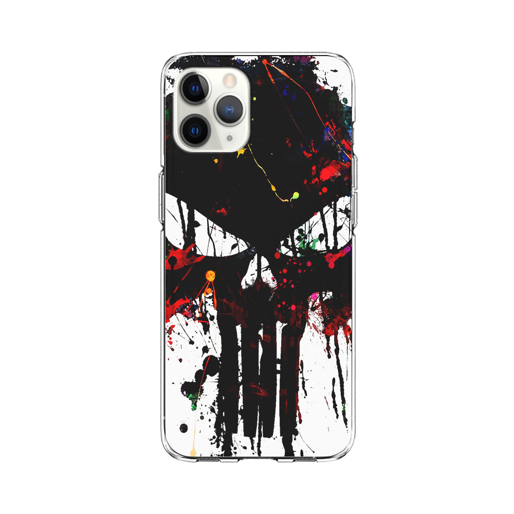 The Punisher Abstract Painting iPhone 11 Pro Max Case-Phone Case-Clear Soft Case-Altracase