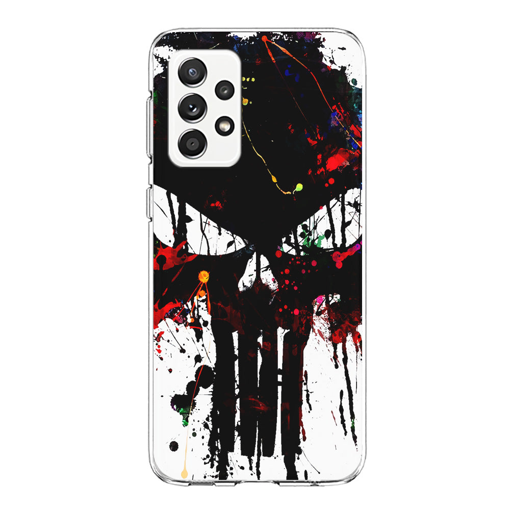 The Punisher Abstract Painting Samsung Galaxy A52 Case-Phone Case-Clear Soft Case-Altracase