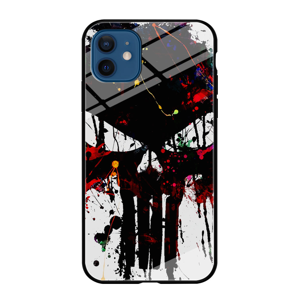 The Punisher Abstract Painting iPhone 12 Mini Case-Phone Case-Tempered Glass Case-Altracase