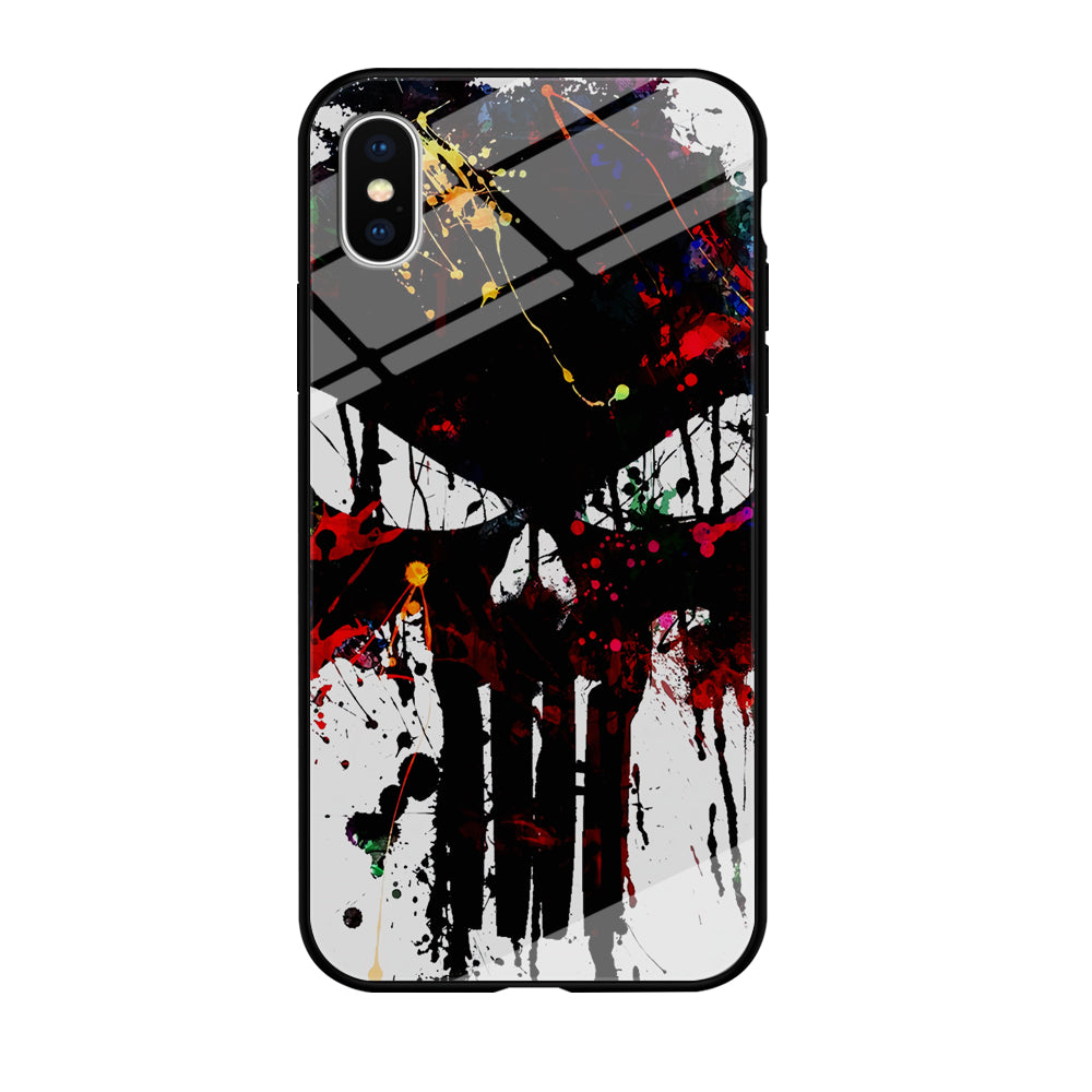 The Punisher Abstract Painting iPhone X Case-Phone Case-Tempered Glass Case-Altracase