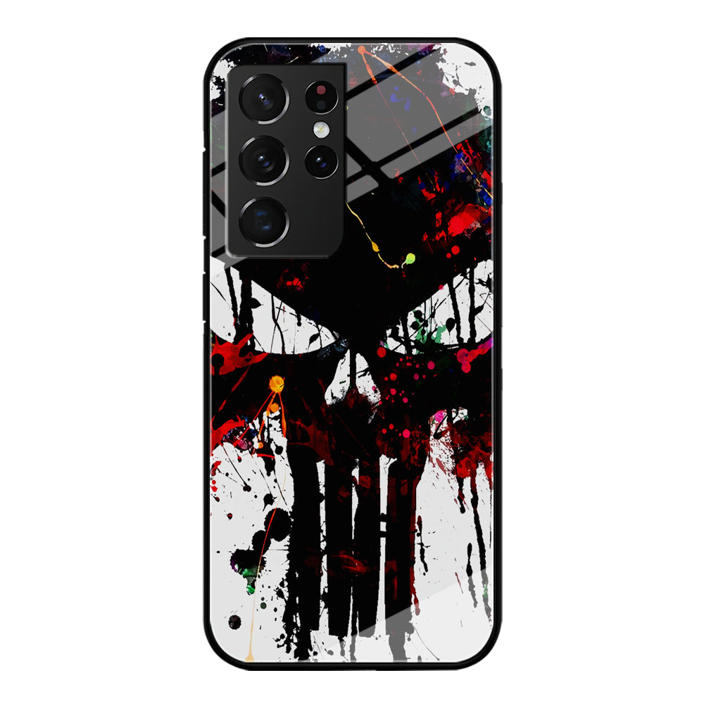 The Punisher Abstract Painting Samsung Galaxy S23 Ultra Case-Phone Case-Tempered Glass Case-Altracase