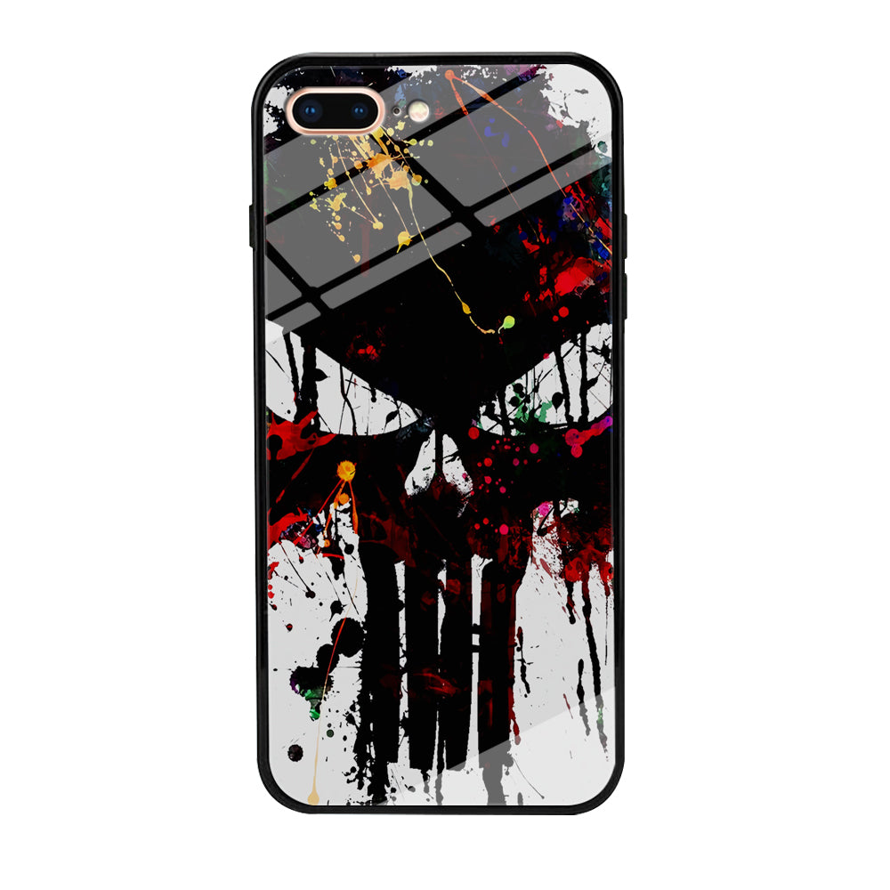 The Punisher Abstract Painting iPhone 8 Plus Case-Phone Case-Tempered Glass Case-Altracase