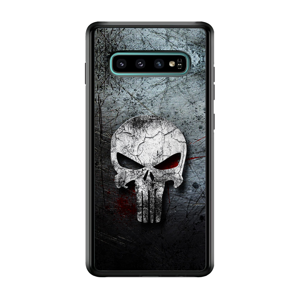 The Punisher Logo Samsung Galaxy S10 Case-Phone Case-Rubber Black (2D Case)-Altracase