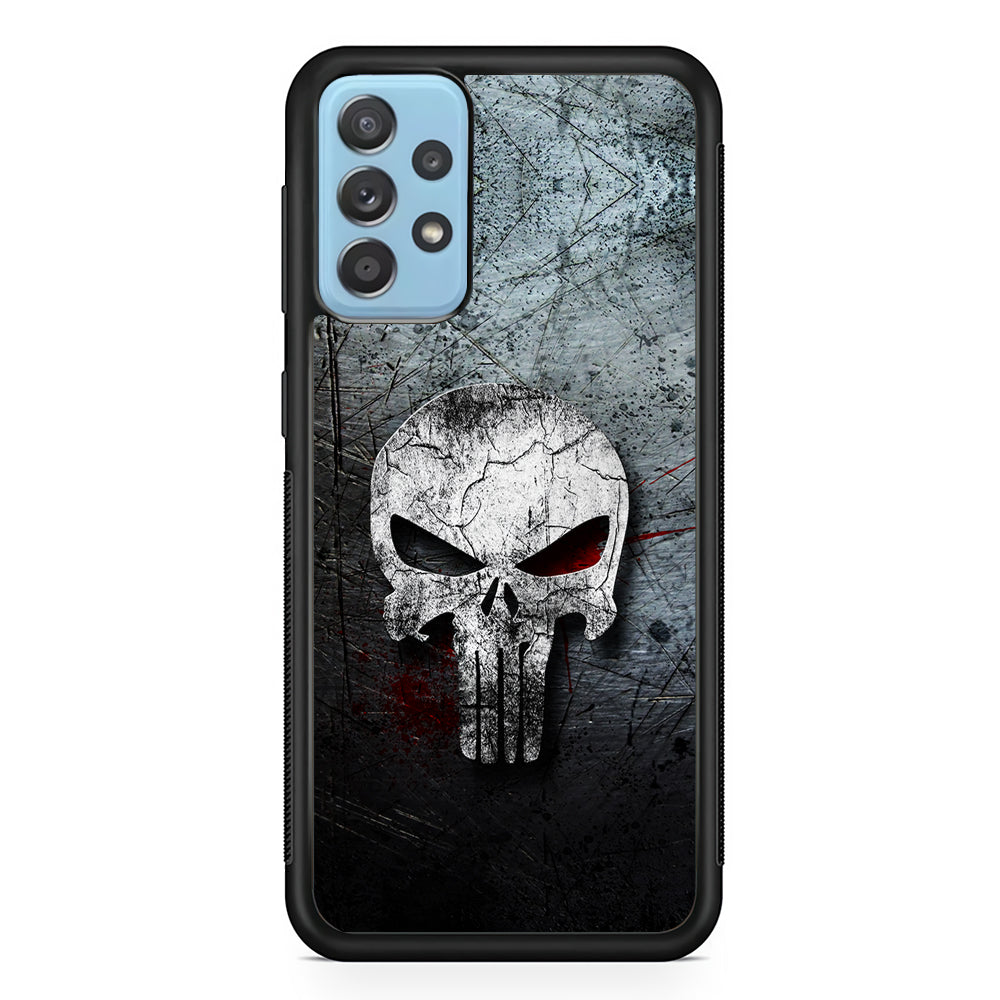 The Punisher Logo Samsung Galaxy A52 Case-Phone Case-Rubber Black (2D Case)-Altracase
