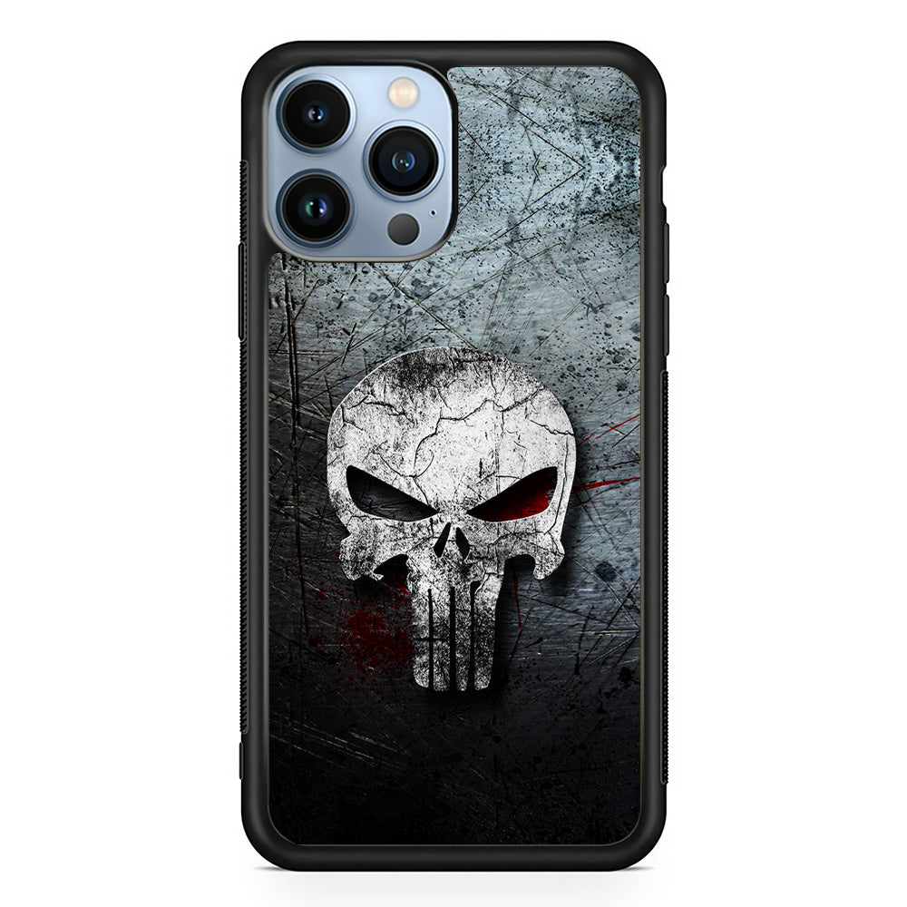 The Punisher Logo iPhone 15 Pro Case-Phone Case-Rubber Black (2D Case)-Altracase